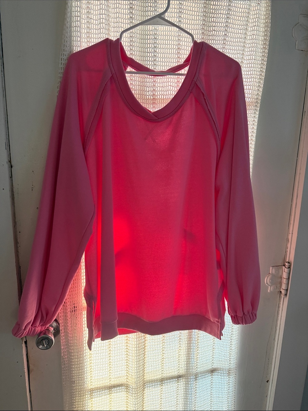 Women's Pink Long-Sleeve Pullover Top by POL